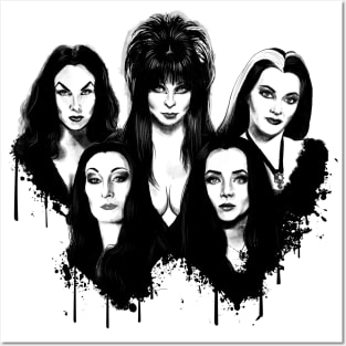 Goth Queens -  Vampira, Lily, Morticia Posters and Art